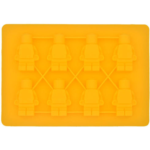 AussieSuperStore Homeware Supplies Silicone Lego Block Robot Man Figure Ice Mould Cube Chocolate Baking Making Tray Silicone Lego Robot Man Figure Ice Mould Cube Chocolate Baking Tray CBROBOTICETRAYYEL
